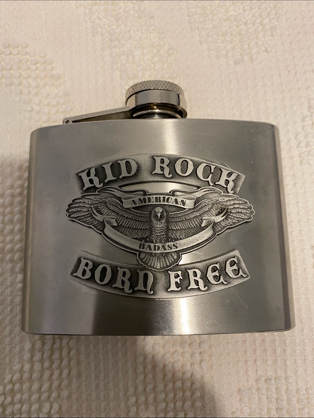 Stainless Steel 'Born Free' Flask - Silver